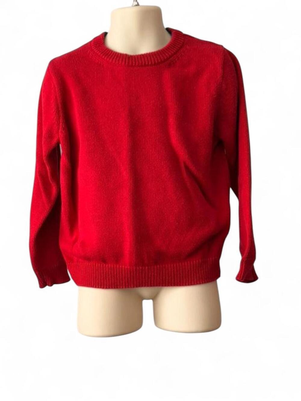 Class Club brand, Red vintage 90s cotton sweater.